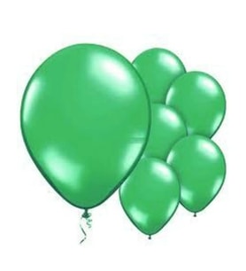 Yeşil Metalik  Latex Balon 10 Adet