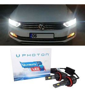 Vw Passat B8 Led Xenon Sis Farı Ampulü H8 Ultimate 9500 Lumens Yeni Seri Beyaz