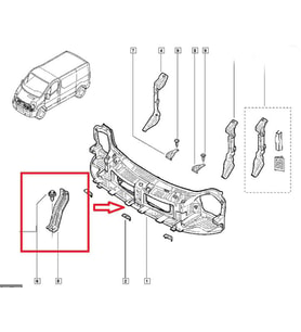 RENAULT TRAFIC- 2- 04/14; ÖN PANEL ORTA PARÇA (DESTEK SACI) (EAGLE BODY) 1492-2370 8200411893