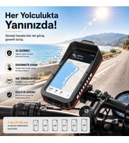 TriLine Bisiklet Motosiklet Gidon Telefon Tutucu Çanta Dokunmatik Ekranlı Montaj Aparatı Su Geçirmez