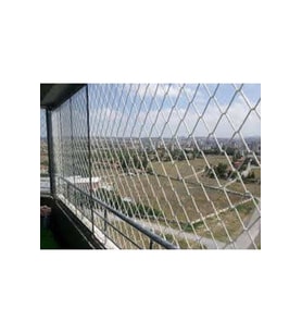 6 Mm 2,70 X 10 Metre Balkon Güvenlik Filesi Çocuk Emniyet Ağı Merdiven Güvenlik Filesi Güvenlik Ağı  (Çok Renkli)