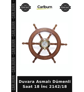 Özel Üretim Dekoratif Denizci Temalı Duvar Saati Hediyelik Duvara Asmalı Dümenli Saat 18 İnc 2142/18