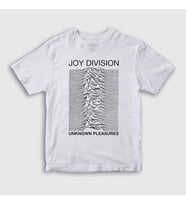 Presmono Unisex Çocuk Beyaz Unknown Pleasures Joy Division T-Shirt 87728tt (Beyaz)