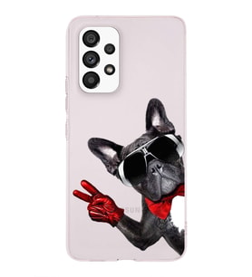 PrintiFy Samsung Galaxy A33 ile Uyumlu 1mm Slim Fit Köpek 2 050e Baskılı Şeffaf  Kılıf