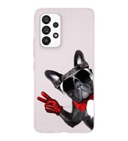 PrintiFy Samsung Galaxy A33 ile Uyumlu 1mm Slim Fit Köpek 2 050e Baskılı Şeffaf  Kılıf