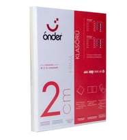 Önder Sunum Klasörü 4 Halkalı 20 MM A4 Beyaz 2012-5