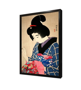 Japon Kadın Çerçeveli Mdf Tablo
