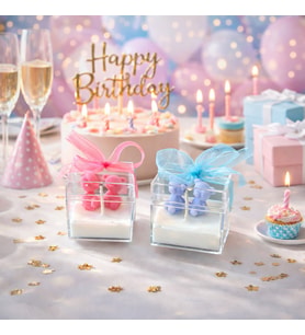 Mumelia Candles Mika Kutuda Ayıcık - Doğal Soya Hediyelik Mum - 15 Adet