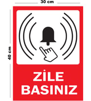 Metal Zile Basınız 30cm x 40cm A3 Büyüklüğünde Uyarı Levhası Yönlendirme Tabelası