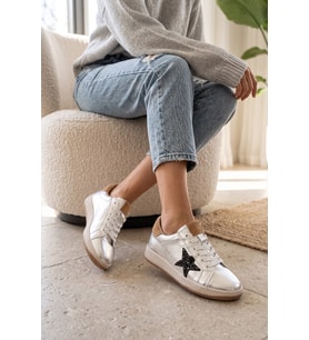 Beety 26BK248.777 Kadın Hakiki Deri Klasik Sneaker Gümüş