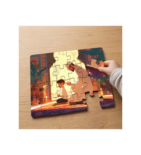 İbadet - Namaz - Din Tasarımlı 24 Parça Ahşap Çocuk Puzzle MPK0173