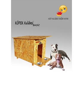 Köpek Kulübesi Basic- Sokak Hayvanlarımıza Özel- Kedi Köpek Kulübesi - Kedi Evi - Mama Kabı Hediyeli