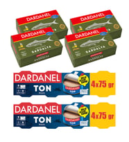 Dardanel Çanakkale Sardalya 125 gr 4 Adet ve Ton 4x75 gr 2 Adet 6 lı Karma Paket