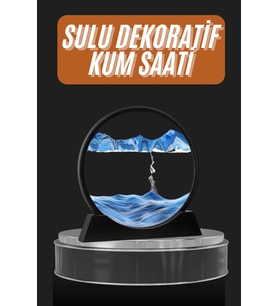 Dekoratif Sulu Kum Saati Ofis Masa Üstü Ev Yuvarlak Kum Saati
