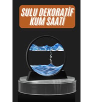 Dekoratif Sulu Kum Saati Ofis Masa Üstü Ev Yuvarlak Kum Saati