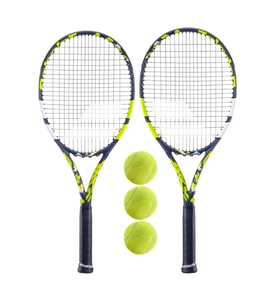 2 Adet 27inç Yetişkin Tenis Raketi Ve Deluxe Tenis Çantası + 3 Adet Tenis Topu