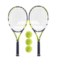 2 Adet 27inç Yetişkin Tenis Raketi Ve Deluxe Tenis Çantası + 3 Adet Tenis Topu