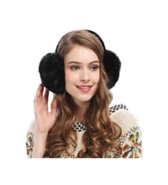 SOĞUKTAN KORUYUCU SOFT PELUŞ KATLANABİLİR KULAK KORUYUCU KULAKLIK (Siyah)