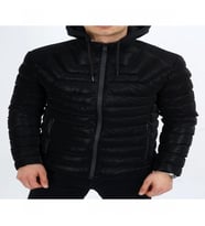 Dynamo Erkek Kapüşonlu Şişme Süet Slim-fit Mont