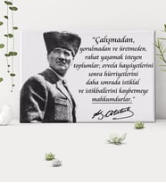 BK Gift Atatürk Tasarımlı Kanvas Tablo-52