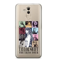 Huawei Mate 20 Lite Uyumlu Taylor Swift Desenli Şeffaf Telefon Kılıfı