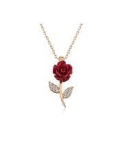 ?Gümüş Rose Kırmızı Gül Kolye CSR2180768