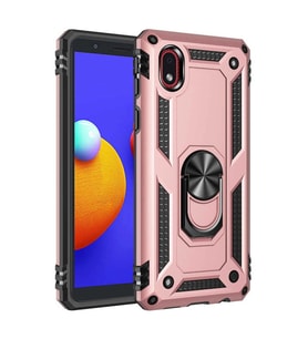 Galaxy A01 Core Kılıf Sofya Yüzüklü Kapak - Rose