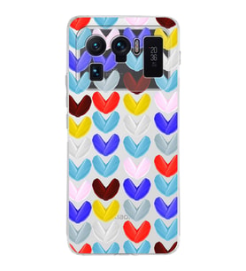 PrintiFy Xiaomi Mi 11 Ultra ile Uyumlu 1mm Slim Fit Water Color 1 Baskılı Şeffaf  Kılıf