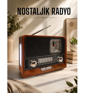 Nostaljik Radyo Usb,Aux Sd Kart Girişli Bağlantılı