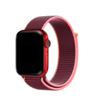Apple Watch 44/45/46/49mm Kordon Hasır Band 2/3/4/5/6/se/7/8/9/10/11/ultra (Kızıl Meşe)