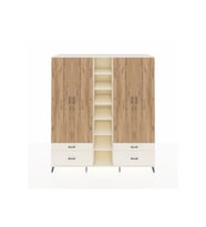 Kronos Dolap 12 Raflı 4 Çekmeceli 2 Askılı 220x59x243 Aytaşı-Çam/Aytaşı