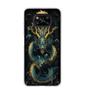 Poco X3 PRO / X3 NFC Uyumlu Ejderha Tasarımlı Şeffaf Telefon Kılıfı