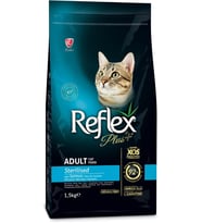 Plus Kısırlaştırılmış Yetişkin Kediler için Somonlu Kedi Maması, 1,5 Kg