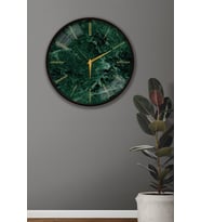 Yeşil Mermer Duvar Saati - 29 cm
