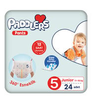 Paddlers Külot Bebek Bezi 5 Numara Junior 24 Adet (11-18 Kg) Eko Paket