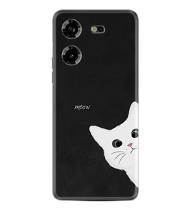 Tecno Pova 5 Kılıf Resimli Desenli Silikon Platinium Series Çılgın Kedi 1895
