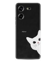 Tecno Pova 5 Kılıf Resimli Desenli Silikon Platinium Series Çılgın Kedi 1895