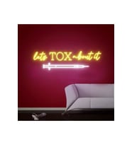 lets TOX about it Yazılı ve Şekilli Neon Tabela