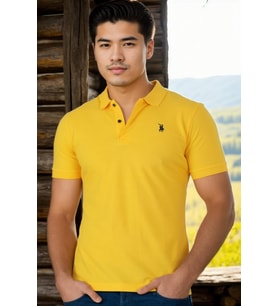 T8561 DEWBERRY ERKEK TSHIRT-AÇIK SARI