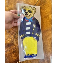 ÜTÜ İLE YAPIŞAN KAZAKLI AYI TRANSFER BASKI 31X14 CM ARMA