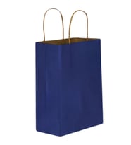 Burgu Saplı Lacivert Kağıt Çanta 32x40x12cm  50 ADET