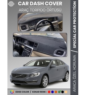 VOLVO S60 (2011-2017) Torpido Örtüsü Ön Göğüs Koruma Torpido Koruma Tam Uyum Araca Özel UV Koruma
