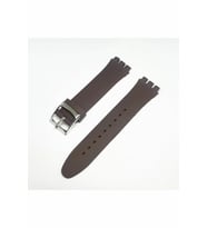 17mm Swatch Uyumlu Chrono Model Slikon Saat Kordonu - KAHVE