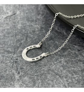 Engraved Horseshoe Necklace
