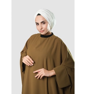 Krem Drapeli Salaş Tesettür Bone Sandy Büzgülü 2315_40