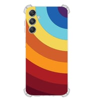 PrintiFy Samsung M34 Uyumlu Köşe Korumalı Renk Cümbüşü A Tasarımlı Şeffaf Silikon Kılıf