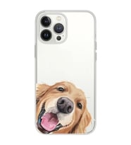 Iphone 12 Pro Uyumlu Sevimli Köpek Tasarımlı Şeffaf Telefon Kılıfı