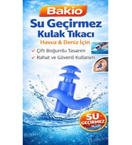 Su Geçirmez Yüzme Silikon Kulak Tıkacı–Havuz Banyo & Deniz İçin Çift Boğumlu Yüzücü Kulak Koruyucu (Mavi)