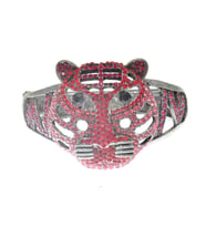 Hdmarketim Otantik Swarovski Taşlı Kaplan Kelepçe Metal Bileklik 5520