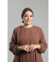 Haki Pratik Hazır Geçmeli Fiyonklu Bone Sandy Çift Taraflı Çapraz 3007B_09
